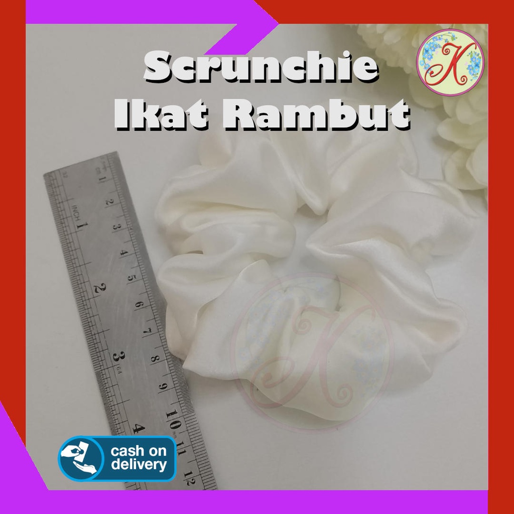Scrunchie Scrunchies Ikat Rambut Kunciran Cepol Satin