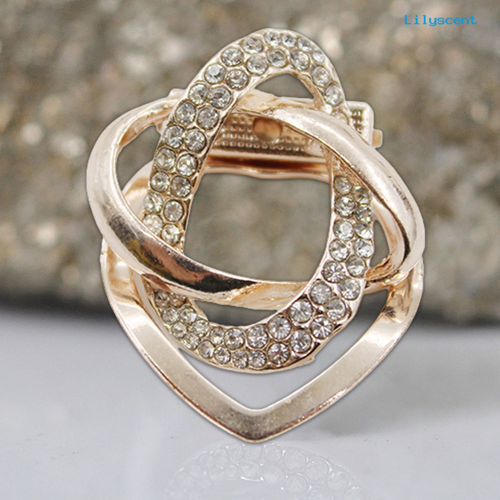 [LS] Bros Cincin Holder Wanita Bahan Alloy Lapis Emas Kokoh Untuk Pakaian Sehari-Hari