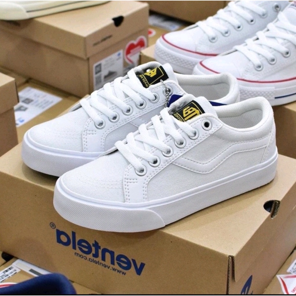 Ventela Republic Low White - Sepatu Ventela Original 100% - Sepatu Pria dan Wanita