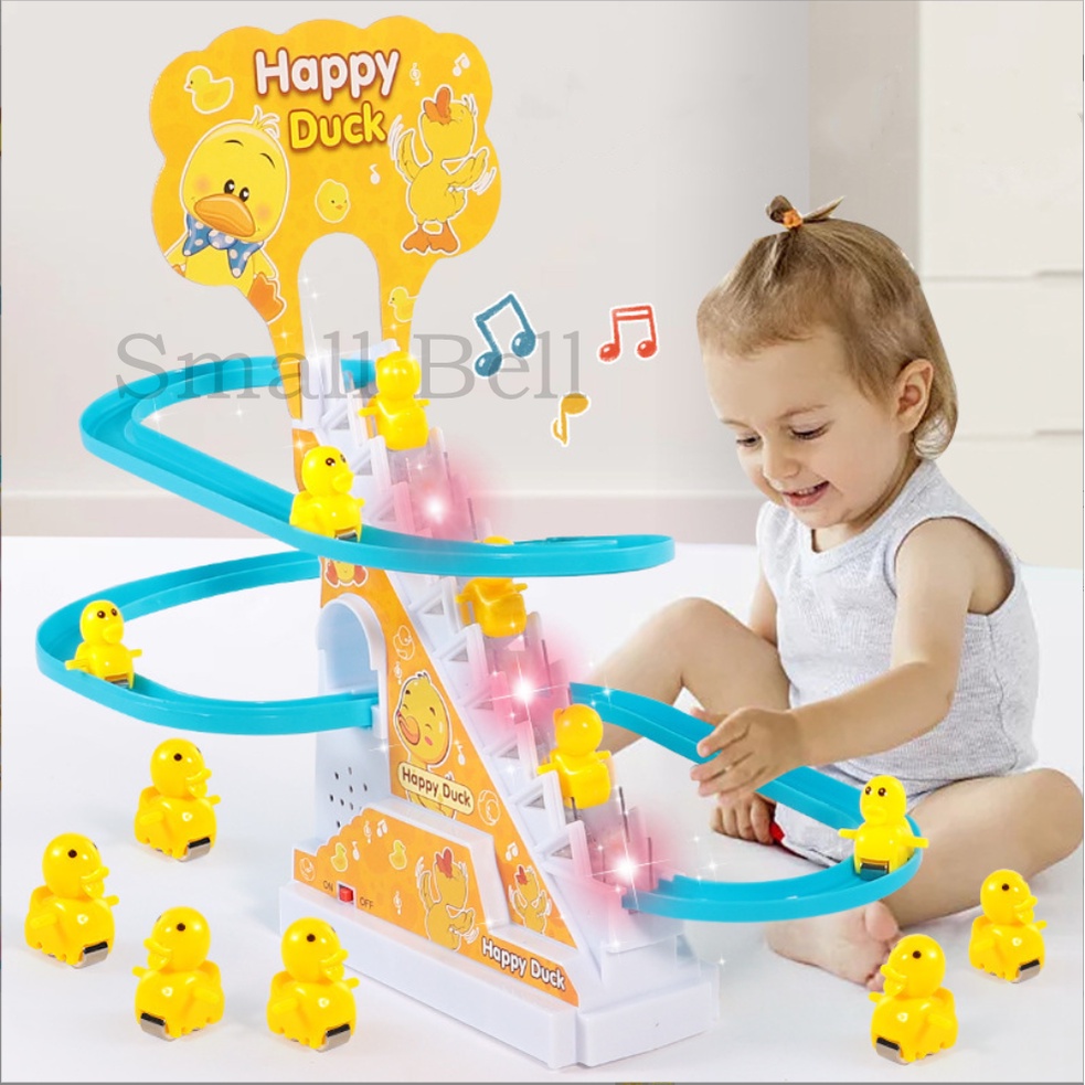 [SmalBell SHOP]MAINAN MUSIK TANGGA/ TANGGA REL SELUNCUR MAINAN ANAK BEBEK / MAINAN TRACK TANGGA BEBEK HAPPY DUCK BEBEK KUNING / MAINAN BEBEK MAINAN BAYI/SELUNCURAN BEBEK TANGGA