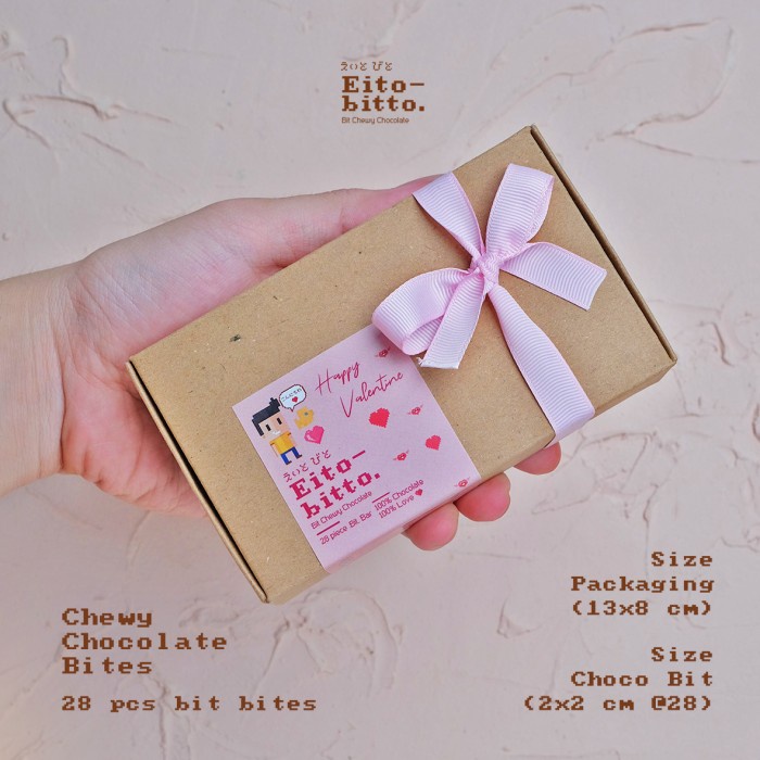 

✨READY✨ -Valentine Hampers - Eito.bitto Mini Chocolate Bites (28 Pcs Bites) - PURE CHOCO- 1.1.23