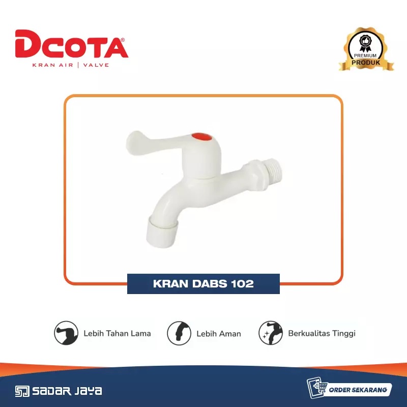 DCOTA DABS 102 Kran Plastik Keran Tembok Murah ABS 1/2&quot; 3/4&quot;