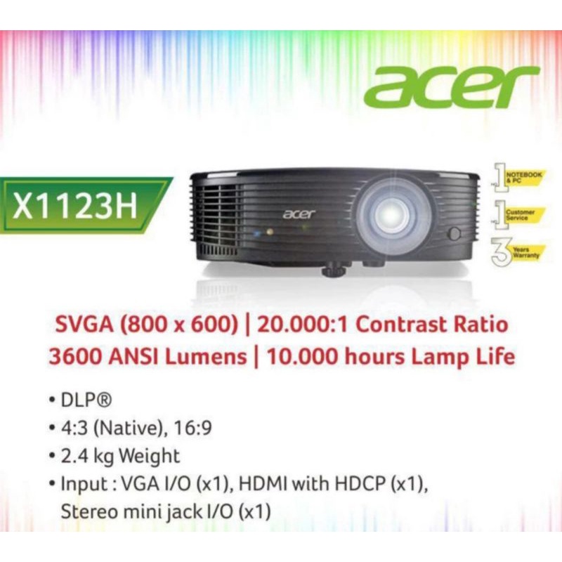 Proyektor Acer X1123H/HDMI