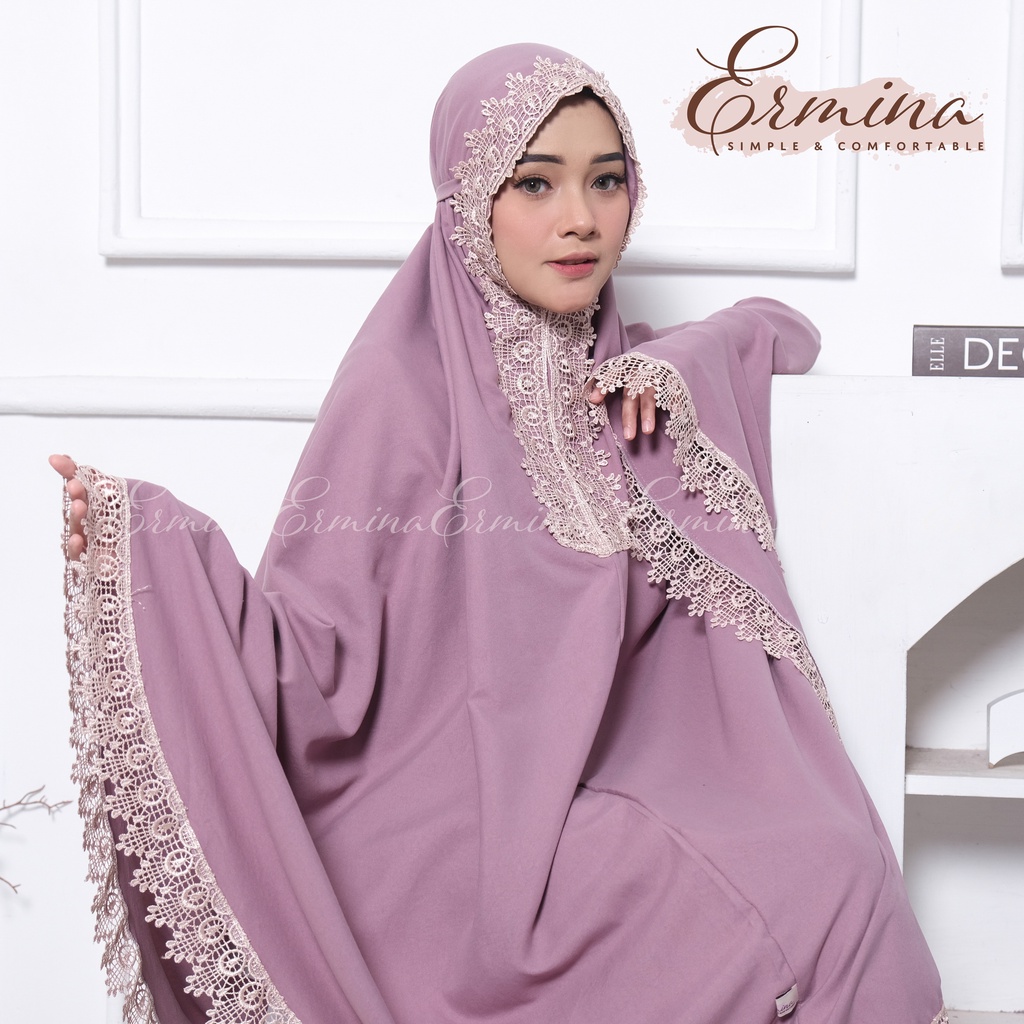 Mukena Sultan Mewah 2in1 Ermina Sofia Series Katun Mikro Premium Jumbo