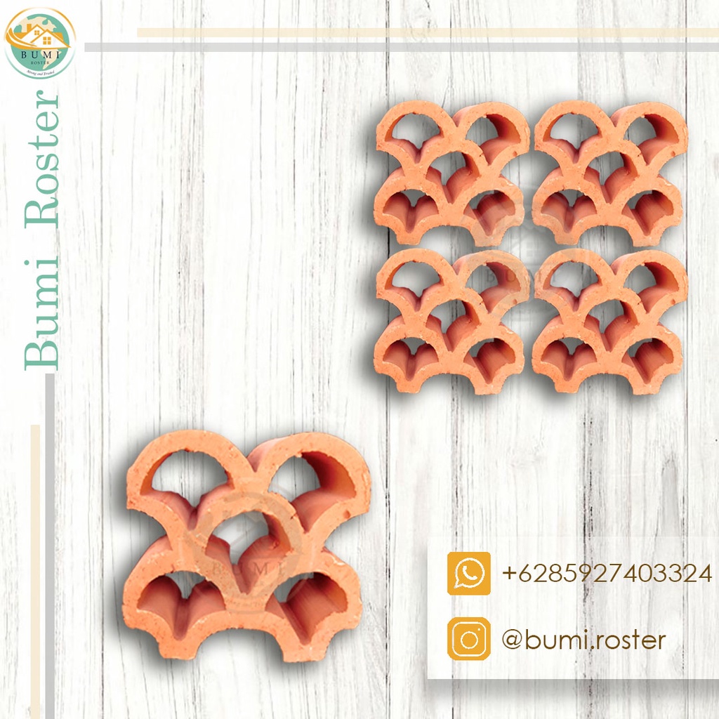 Loster/Roster Tanah Liat Hexagon Kipas Murah Gratis Ongkir