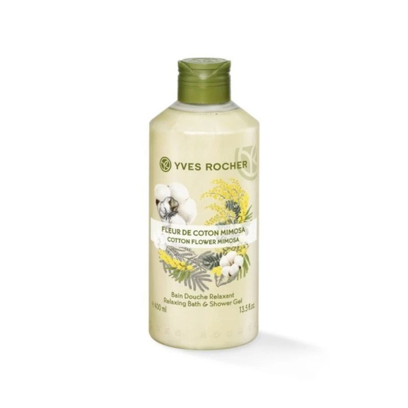 [ SALE ] Yves Rocher Cotton Flower Mimosa Relaxing Bath and Shower Gel