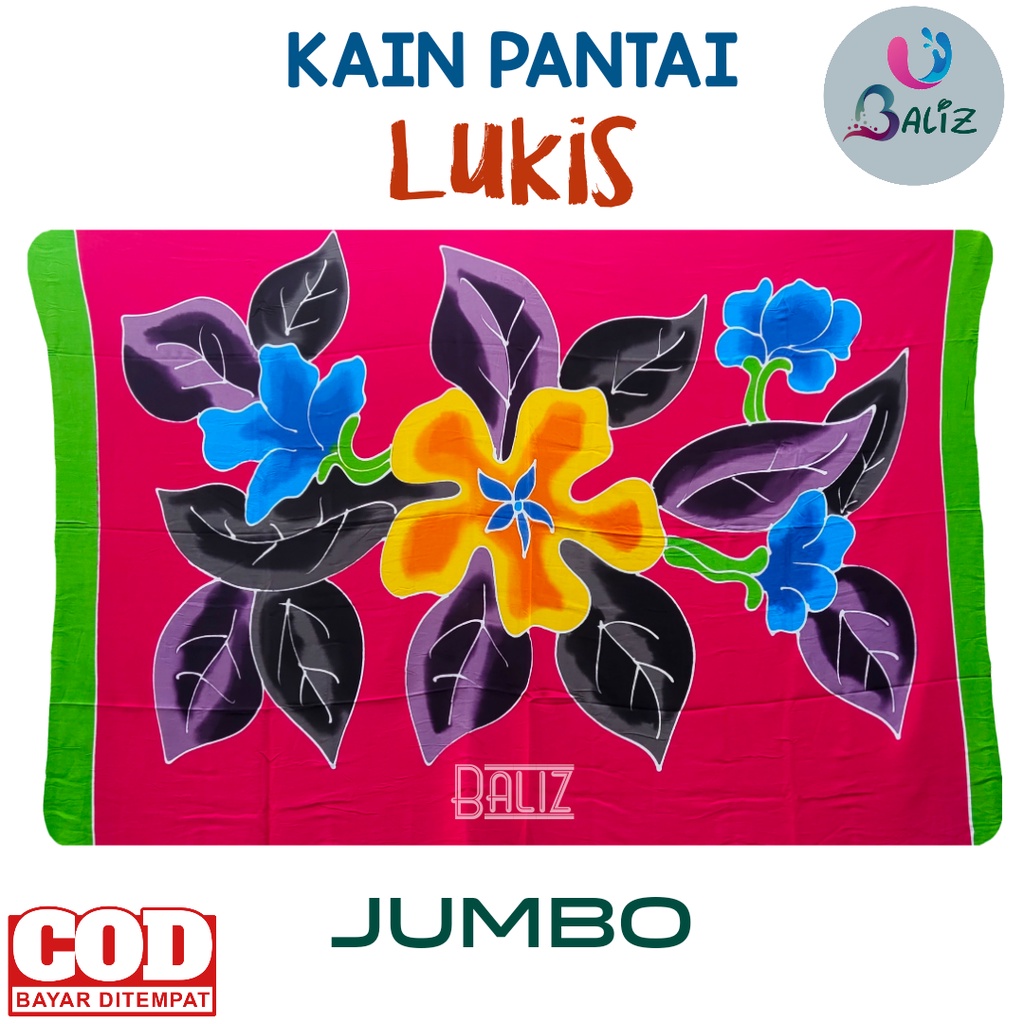 Kain Pantai Kain Pantai Lukis Jumbo Bahan Super Tebal SEMBILAN MODE