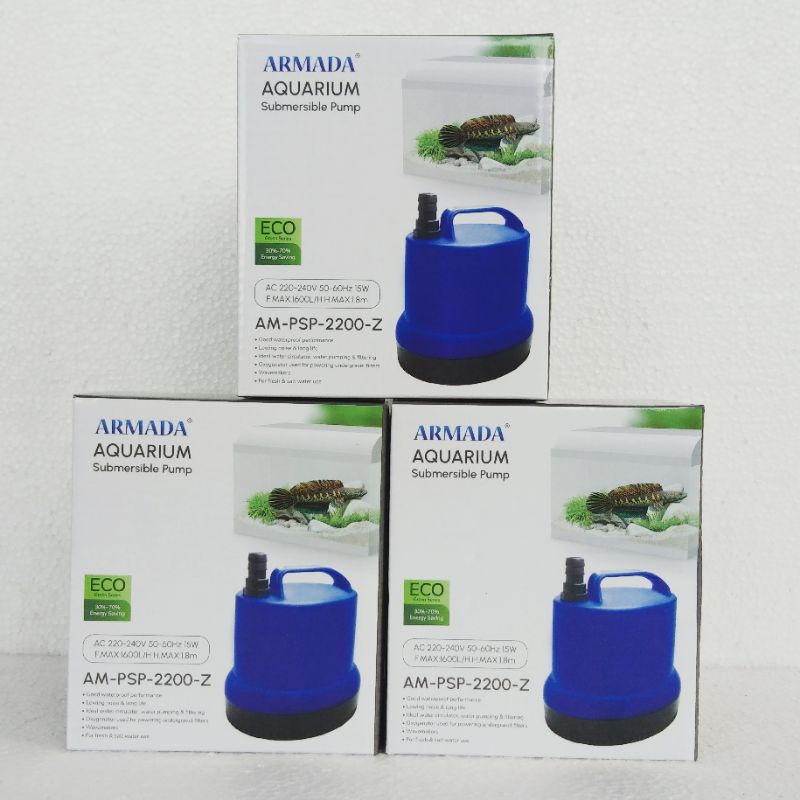 mesin pompa filter celup aquarium ARMADA AM PSP 2200 Z waterpump akuarium water pump kolam hidroponik ph submersible