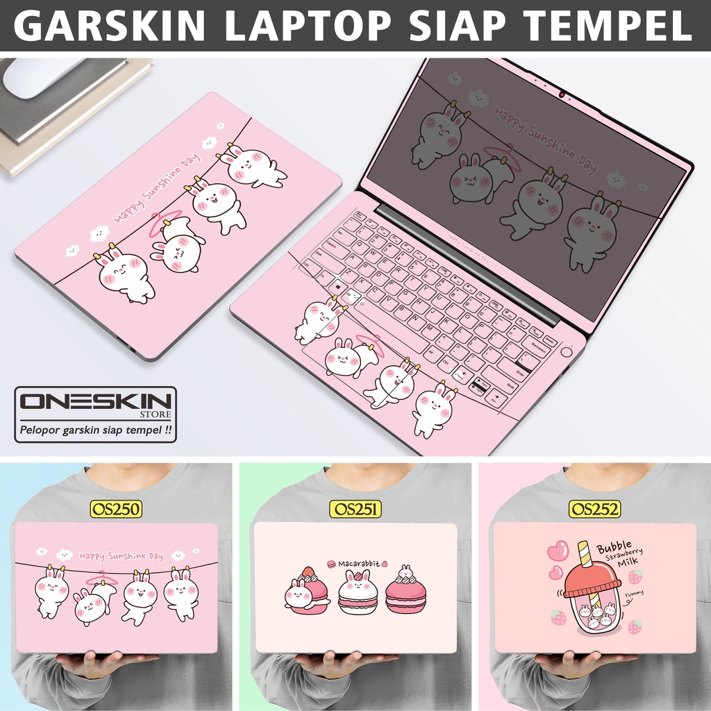 Garskin Sticker Laptop Protector Macbook Full Body Bottom Bezel Palmrest Skin Rabbit Cartoon