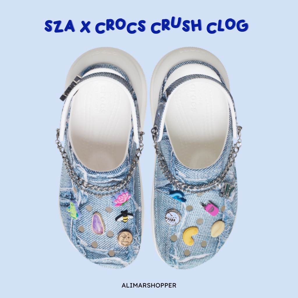 SZA X CROCS CLASSIC CRUSH CLOG COZY SANDALS ORIGINAL