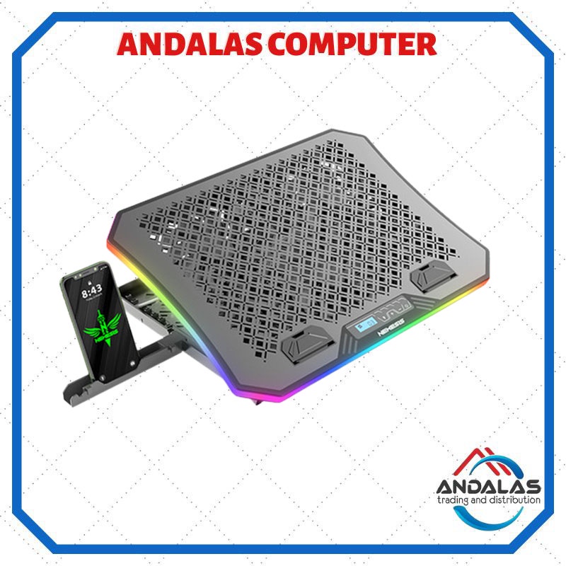 Cooling Pad Fan Cooler kipas Laptop RGB Gaming NYK Nemesis X8 Artemis