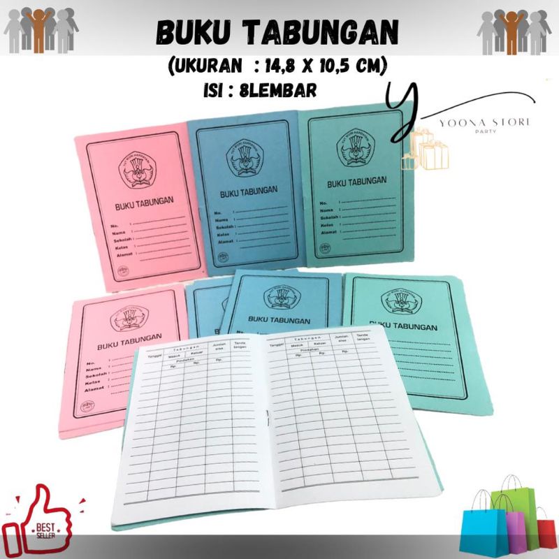 

BUKU TABUNGAN / BUKU KAS SEKOLAH 8 LEMBAR ( 10 BUKU )