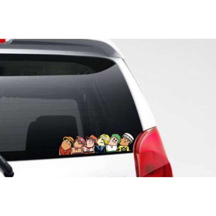 

TERLARIS | Aksesoris Stiker Mobil Motor One Piece Team Kepala Geleng Sticker Lucu