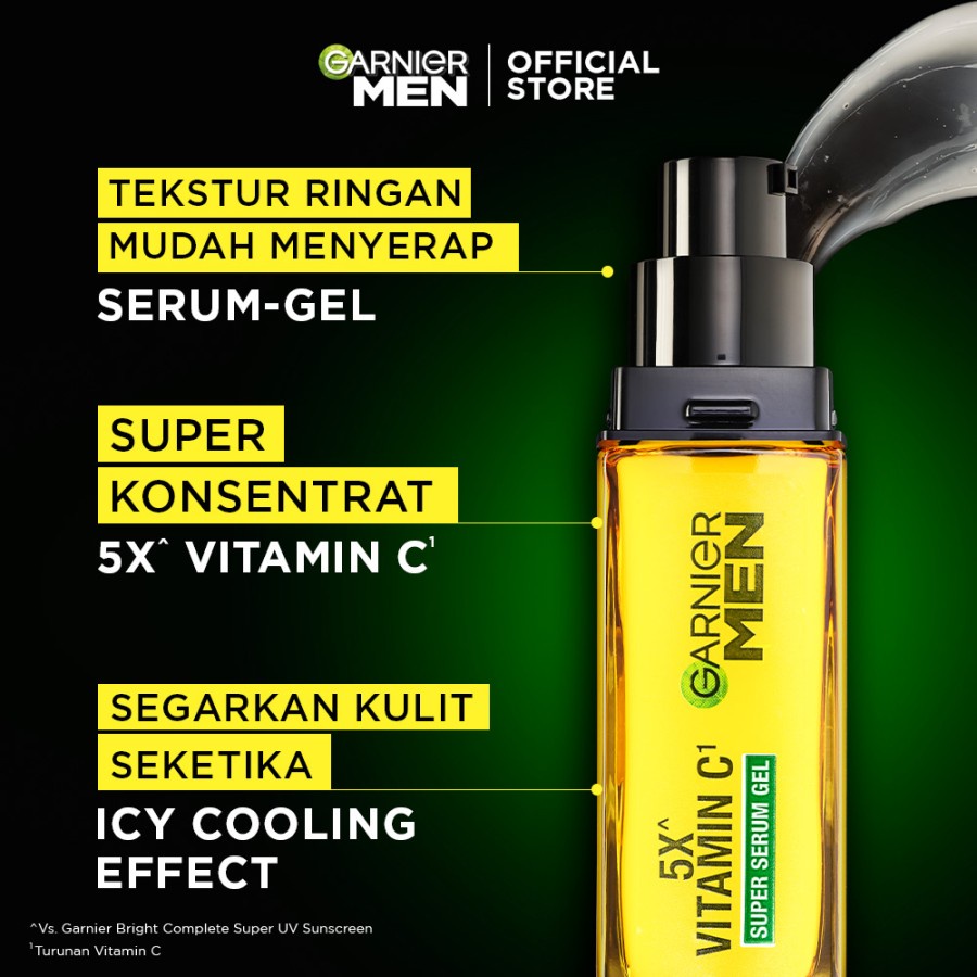 Garnier Men Turbo Bright Super Serum Gel &amp; Acno Fight Acne Spotproof Serum SPF50+ Acne Fighting Cream 30ml 40ml