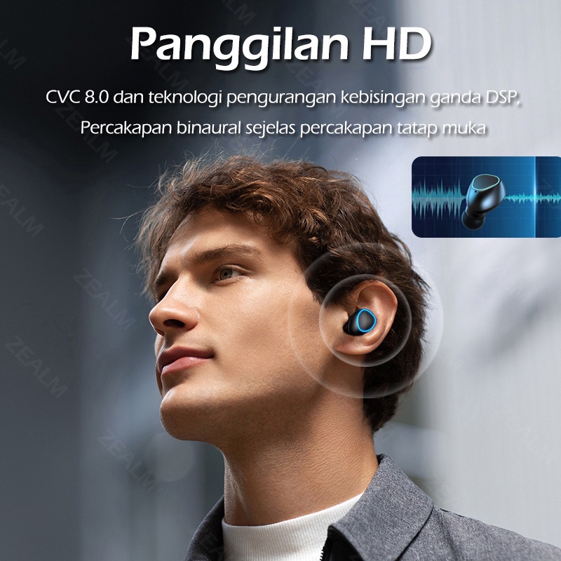 M10 Earphone Bluetooth TWS with Mic Tampilan LED Kontrol Sentuh HiFi Stereo Headset Bluetooth Handset Wireless Earbuds Olahraga Tahan Air Henset Bloetooth