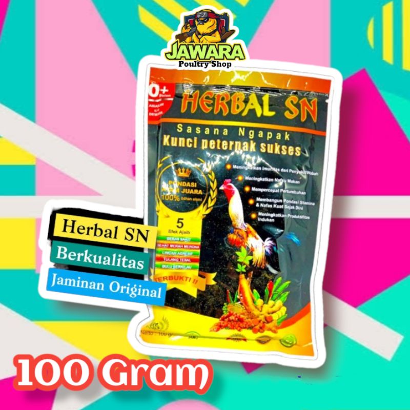 Herbal SN 35 dan 100 Gram - Jamu Ayam Penambah Nafsu Makan dan Antibodi