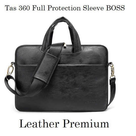 Laptop HP Pavilion X360 14 Inch Tas Laptop Kantor Selempang Leather Import Full Protection