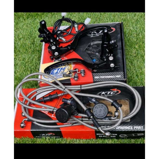 paket lengkap master rem ktc+tabung minyak rem asli ktc+selang rem ktc untuk nmax old/new, barang OR