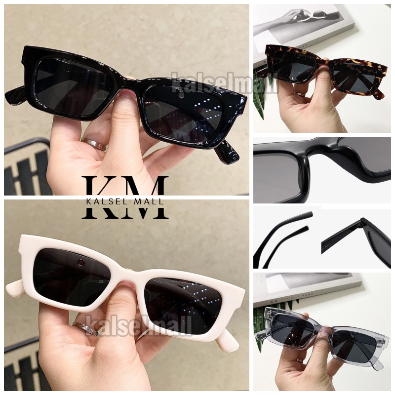 Kacamata Hitam Lensa Gelap Wanita Pria Fashion Show Sunglasses Korean Fashion Kacamata Lebar Viral Tik Tok Kecamata Jennie Kaca Mata Itam Item Korea Persegi Retro Vintage Model Gaya Baru Konser Pantai Banjarmasin Banjarbaru KCH20