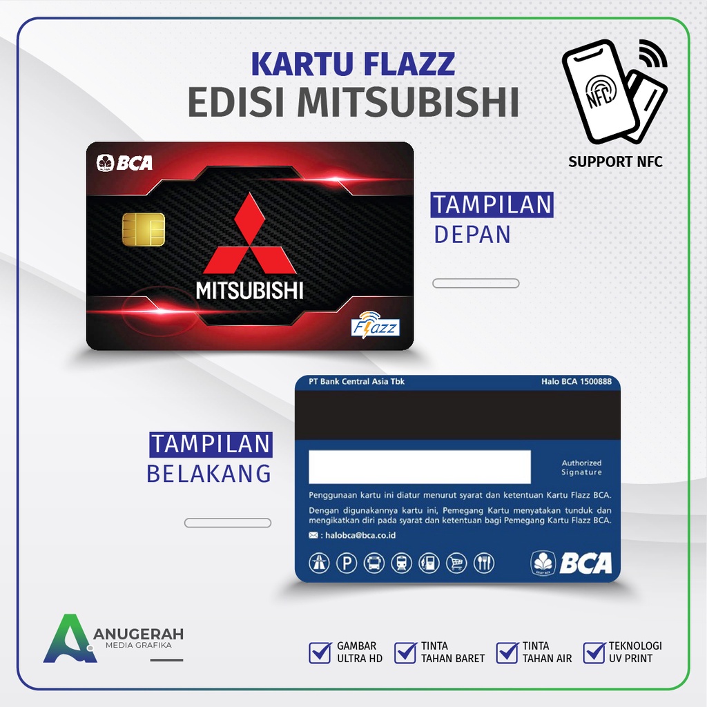 Kartu Flazz BCA Gen 2 Motif Mitsubishi