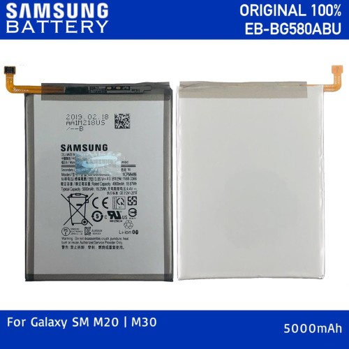 Baterai Samsung M20 M205 M30 M305 Batrai Samsung M30 M20 Model EB-BG580ABU ORIGINAL 100 %