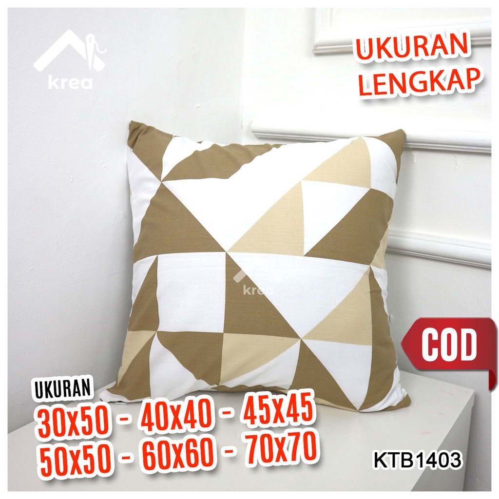 Sarung Bantal Sofa Ukuran 30x50, 40x40, 45x45, 50x50, 60x60, 70x70 - KTB1403