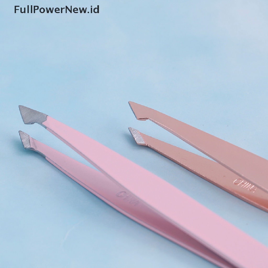 Power Stainless Steel Pinset Alis Miring Penghilang Bulu Wajah Trimmer Care ID