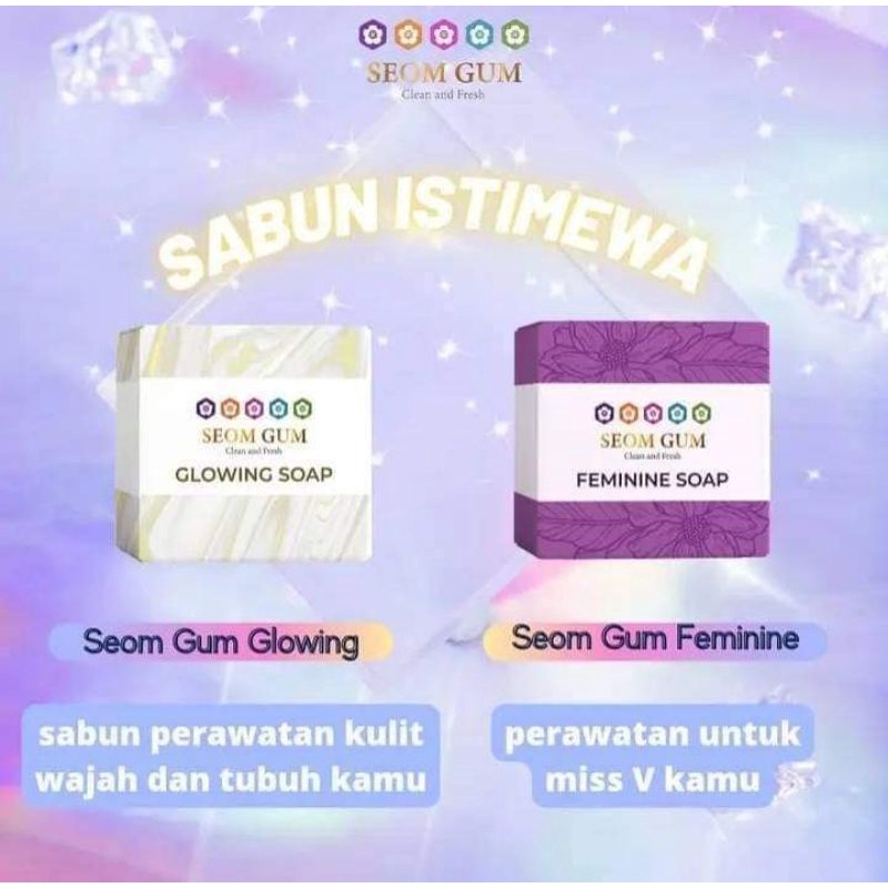 ❤️ SEOM GUM ❤️ SABUN SEOM GUM GLOWING SOAP ORIGINAL | SEOM GUM FEMININE SOAP BPOM Pemutih Wajah Alami Original Kecantikan Wajah Glowing - Keluarga id