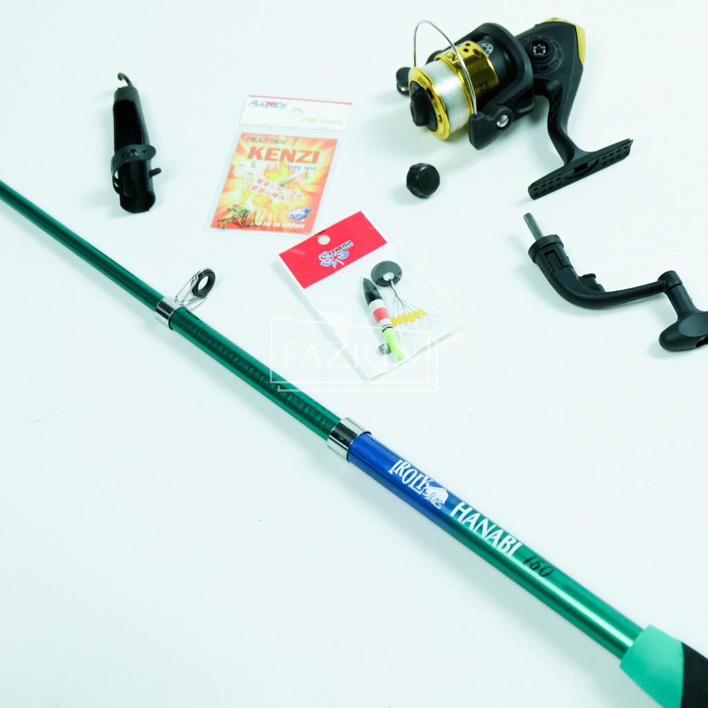 1 Set Joran Pancing Antena Teleskopik Ukuran 150-360 Reel 5BB Bahan Carbon Fiber Alat Pancing Siap P