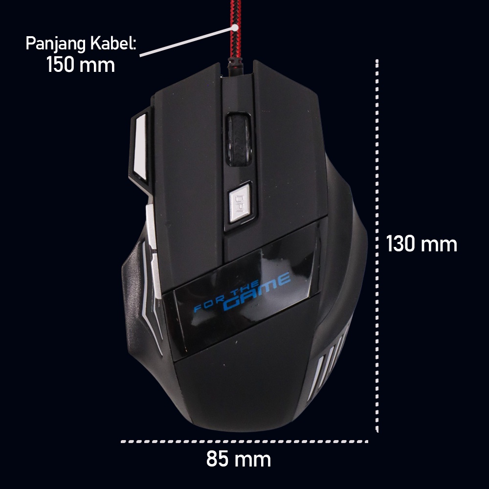 Mouse Gaming RGB Kabel USB Laptop Komputer