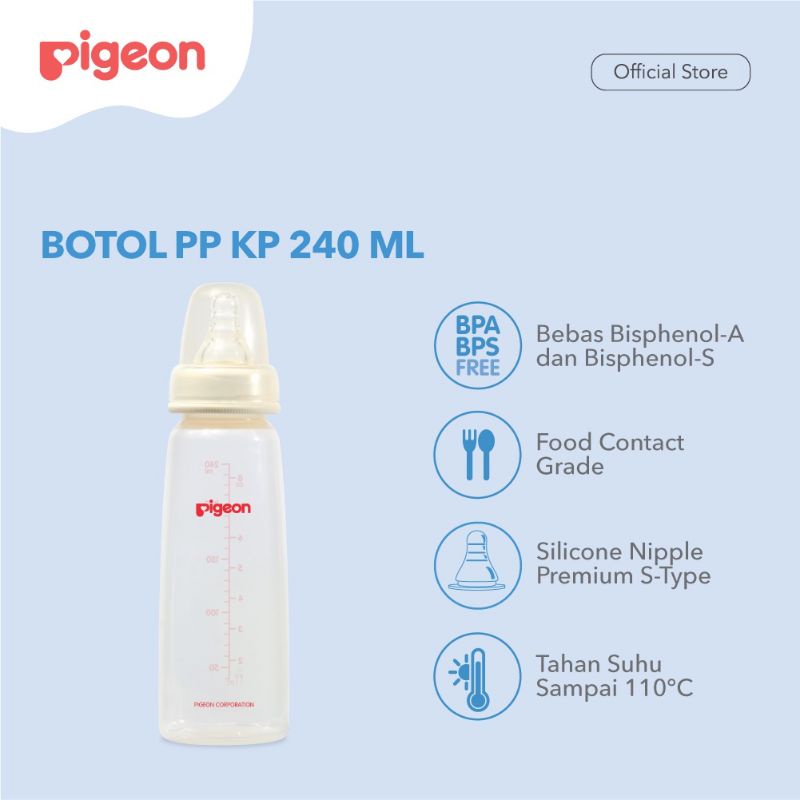 Pigeon Peristaltic Nipple Square Nursing Bottle - Botol Susu Pigeon