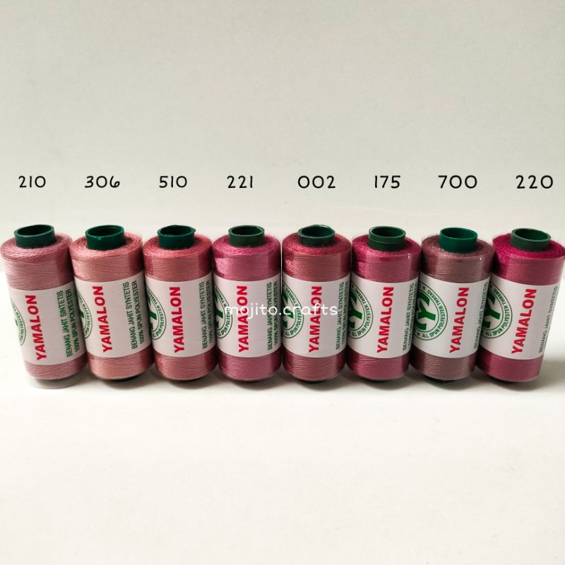 1 Buah Benang Jahit Yamalon Variasi Ungu Kemerahan / Benang Ungu / Benang Merah / Benang Jahit Ungu 