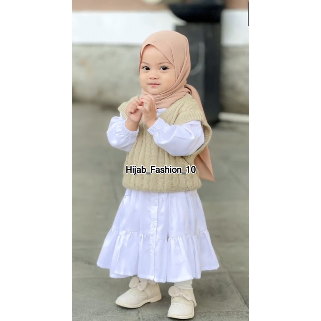 (Terlaris) Pashmina Karet Anak Bayi Instan Uk. 150×50cm Usia 2 - 10 Tahun |Hijab Tk Baby Perempuan Newborn Lucu 5 Sampai 1 Thn |Kerudung Sekolah Lembut Sd Instant  Terbaru 4 – 6 Bln Premium |Hijab_Fashion_10