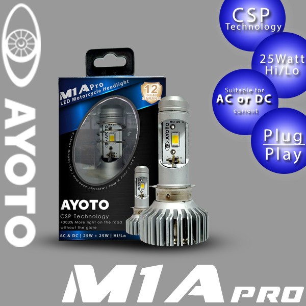 Ayoto M1A Pro Lampu Motor Bebek Dan Matic Socket H6