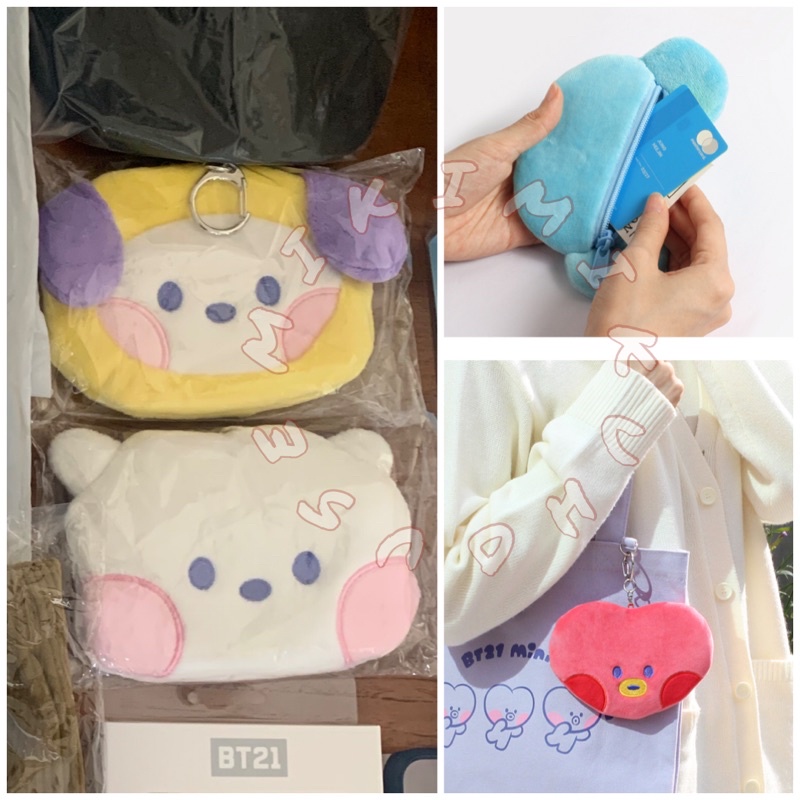 BT21 MININI PLUSH POUCH DOMPET BT21 BONEKA CUSHION KEYRING DOLL BAG CHARM GANTUNGAN FIGURE KEY CHAIN