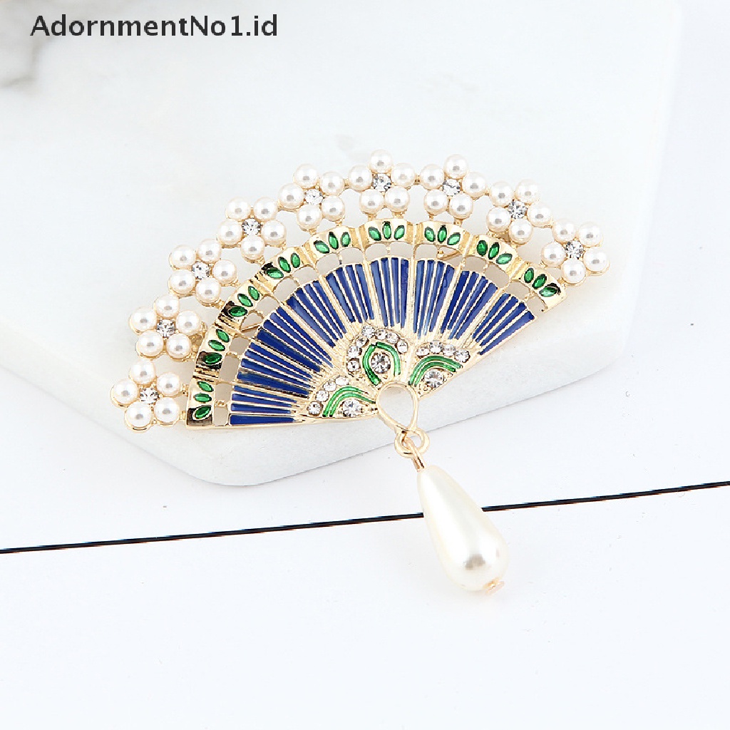 [AdornmentNo1] Enamel Pin Vintage Bros Untuk Wanita Pesona Mutiara Imitasi Syal Setelan Broche Broach [ID]