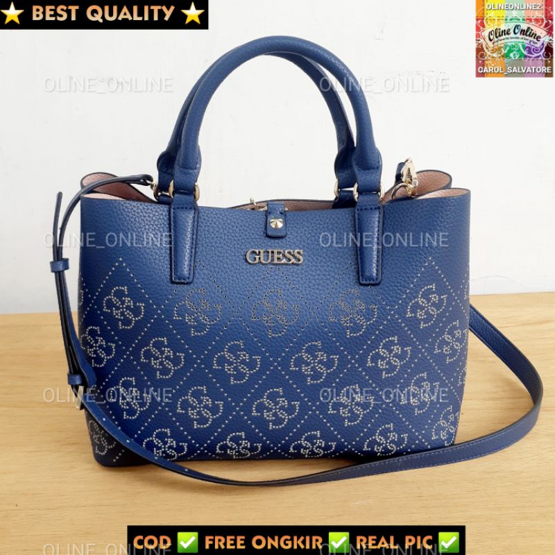 tas amara satchel bag bolong bolong laser cut logo small transparan gs top handle tali panjang talpan office pink beige navy electric blue black Readystock Cirebon ciayumajakuningan indramayu majalengka tegal jawabarat jawatengah fast delivery instan