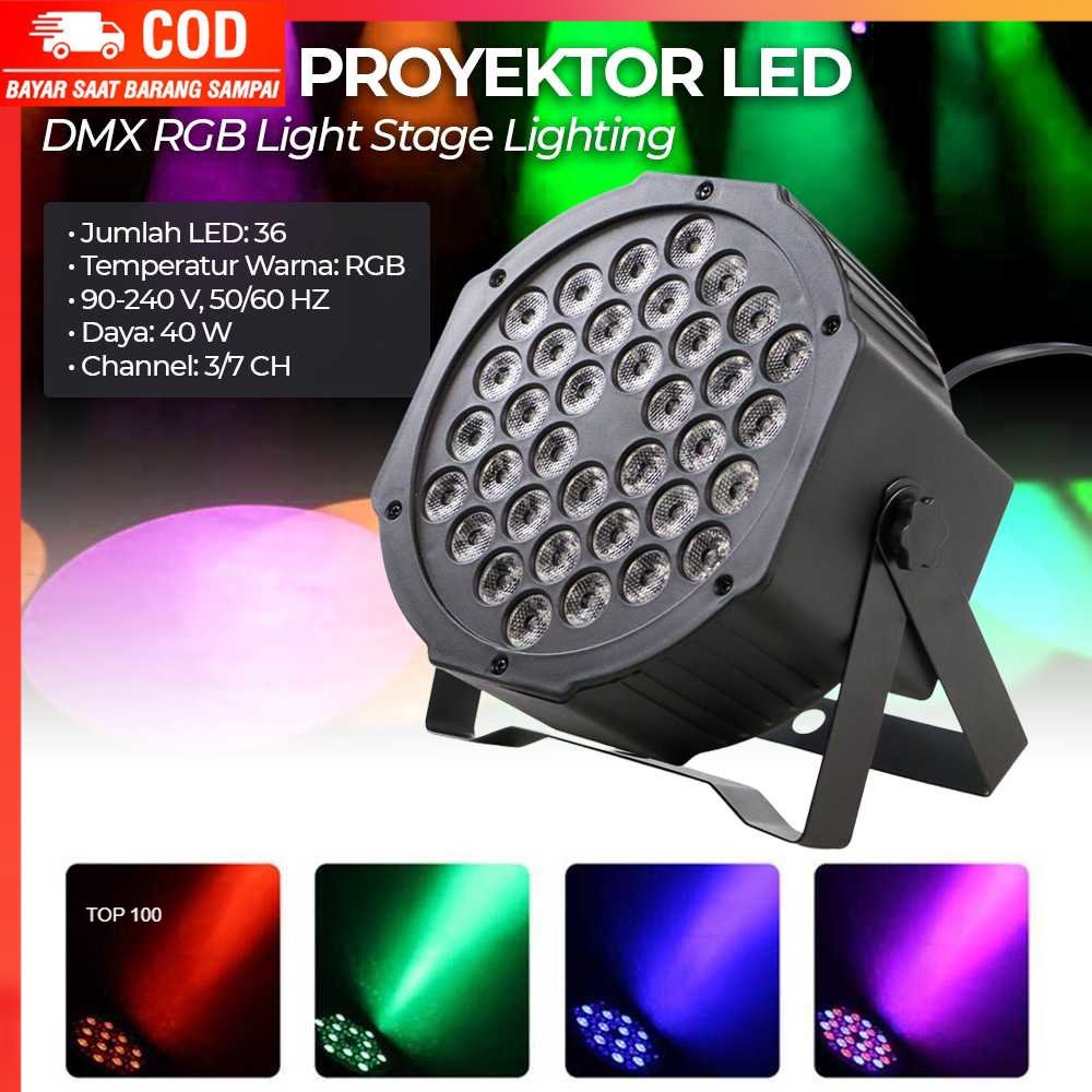 ( 100% BARANG ORI ) Alien Lampu Proyektor LED Panggung DMX RGB Light Stage Lighting - AL36