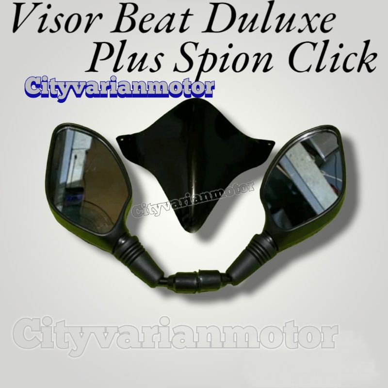 Promo Paket Visor Beat Duluxe 2016 - 2021 Plus Spion Click Thailand Vario 125 i 150 Visor Beat New Led 2020-2022 Plus Spion Click Honda Vario PCX Beat Scoopy New Honda Beat Fi ESP Deluxe