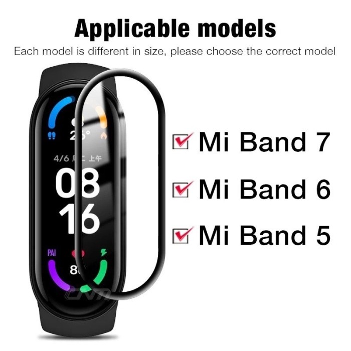 Screen Guard 3D Premium Quality For Xiaomi Mi Band 7 6 5 Anti Gores Pelindung Layar Tempered Glass