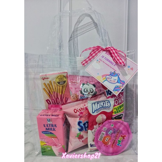 

Ssl09 Paket Snack Tema Pink Premium Tas Mika (Free Card)