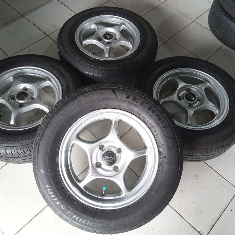 Velg Mobil Bekas Ring 14 ENKEI R14X5,5 Pcd 4X100 BAN 185 70 R14