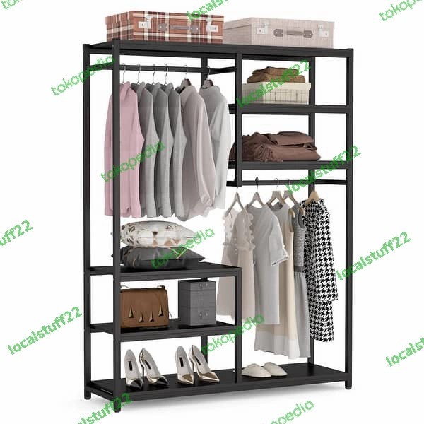 Hanger Lemari Rak Susun / Stand Hanger Gantungan Baju / Wardrobe Industrial