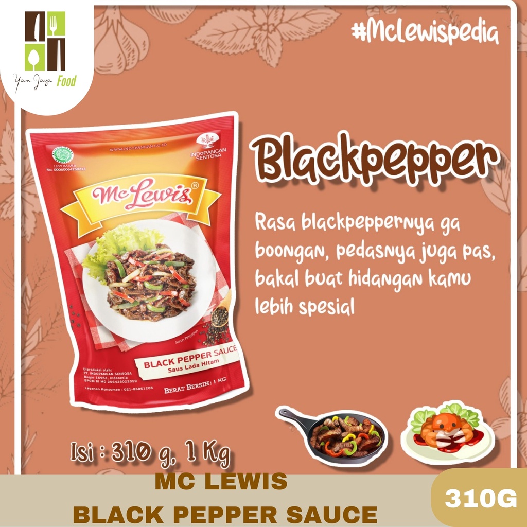 

MC Lewis Saus Spaghetti/Saus Lada Hitam/Black Paper/Barbeque / BBQ 310g