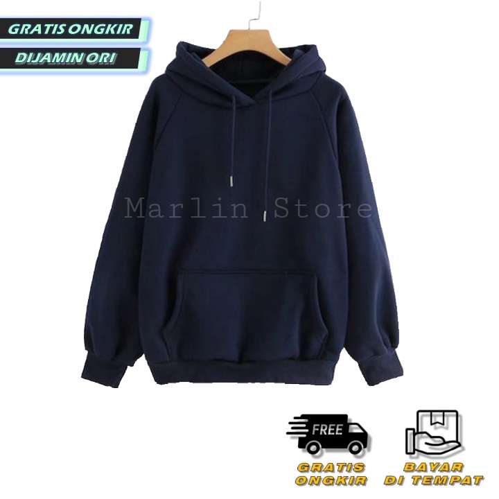 Sweater Hoodie Pria Wanita Oversize Polos Cocok Buat Laki Laki Dan Perempuan