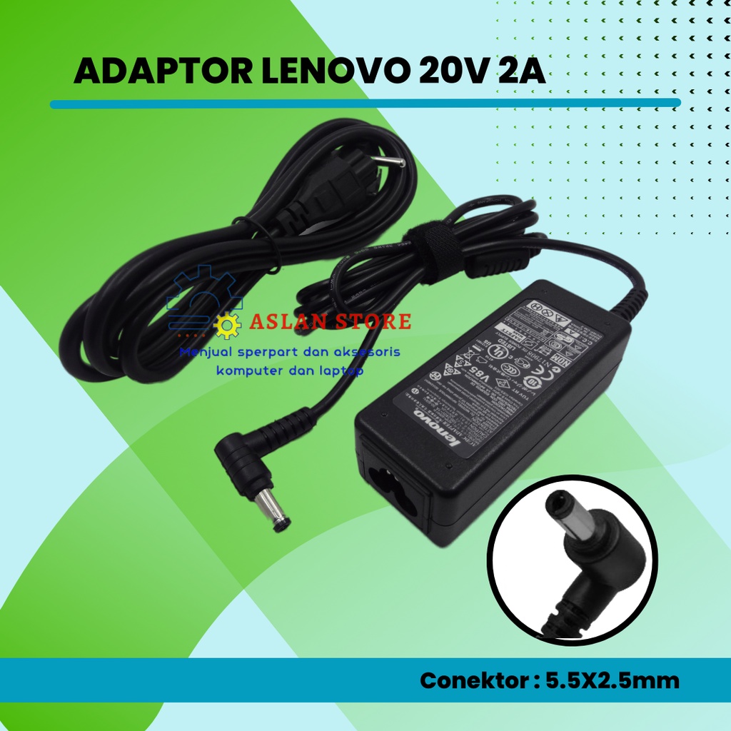 Adaptor Charger Notebook Lenovo s110 20v - 2a Lenovo IdeaPad S9 S10 S10-2 Seri LG X110 X120 X130 MSI U100 U115