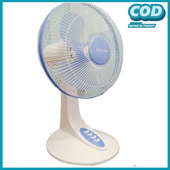 Okayama 12 inch - 1225 Duo Fan - Kipas Angin 2IN1 - Meja &amp; Dinding - Wall Desk