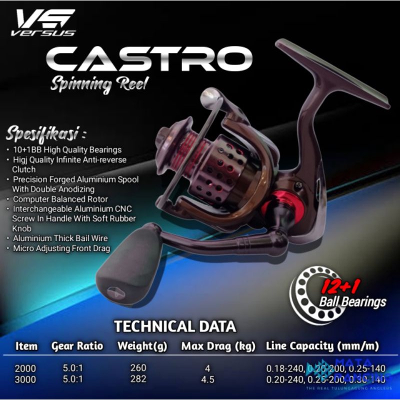 REEL VERSUS CASTRO 2000 3000 POWER HANDLE