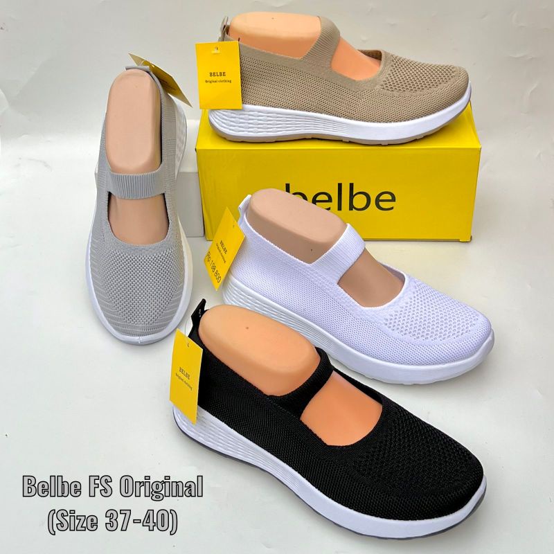 Belbe Sepatu Wanita Sepatu Slip On Rajut Belbe Original Terlaris