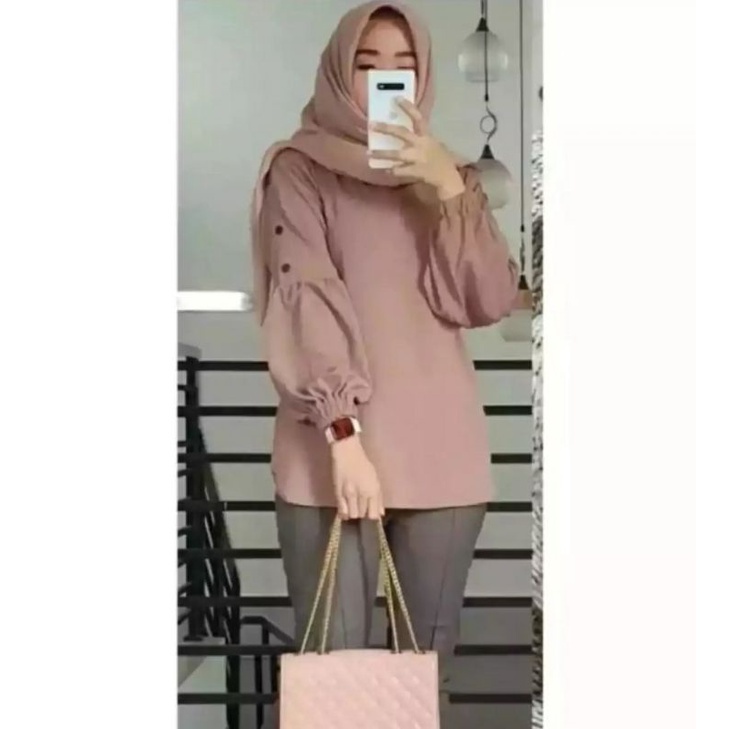 Baju Wanita Atasan eni tangan balon